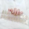 LIFOOST Glitter Gel Nail Polish Strips Adhesive Nail Art Stickers Color Gradient Full Cured Gel Nail Art Wraps Extra-Long Gel Manicure Strips (Glitter Gold)