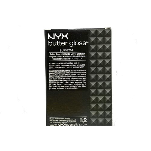 NYX Butter Lip Gloss Set 3 (Creme Brulee, Angel Food Cake and Ginger Snap)