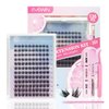 DIY Lash Extension Kits: 3D Eyelash Cluster 120pcs Individual Mix 8-16mm, C Curl Wispy Lash Clusters with 10ml Bond and Seal Waterproof, 5ml Lash Remover, Lash Tweezers lash Cluster Kit at Home.