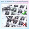 Lash Clusters Natural Eyelash Clusters D Curl Cluster Lashes zanlufly Wispy Individual Lashes Cluster Eyelash Extension 10 12 14MM DIY Lash Extension
