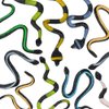 ArtCreativity Vinyl Stretch Toy Snakes, Pack of 12, Stress Relief Fidget Sensory Toys for Kids, Real Look Scales, Reptile Birthday Party Favors, Fake Prank Prop, Goodie Bag Fillers for Boys and Girls