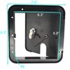 X-Haibei RV Trailer Electric Power Cord Cable Hatch Camper Hose Storage Door Compartment Lock 2 Keys W 6-1/4 inch, H 6-3/4 inch (Black)