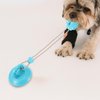 FRCOLOR Teeth Cleaning Ball Suction Cup Dog Chew Toy Stimulating Tug of War Dog Tug Toy with Squeaky Sound Small Dog Toys Squeaky Dog Toys Dog Squeaky Chew Toy Pets Toys TPR Puppy Dog Pull