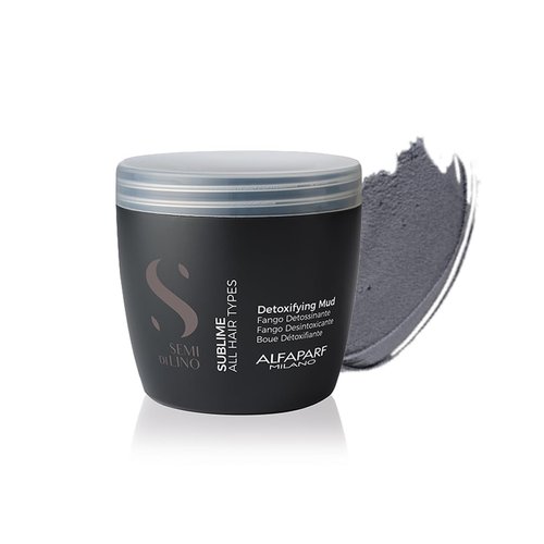 Alfaparf Milano Semi di Lino Sublime Detoxifying Mud - Deep Cleansing Hair Clay Mask + Scalp Treatment - Hard Water Hair Treatment for Product Build up - Professional Salon Quality (21.1 oz / 500 ml)