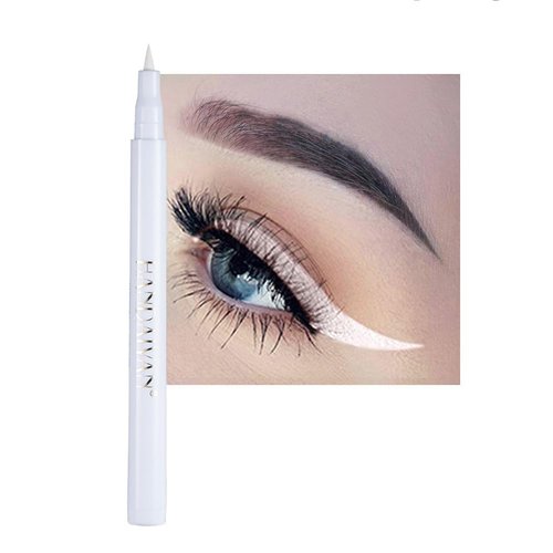 Unyoke WHITE Eyeliner Liquid,Liquid Eyeliner, Long-lasting Multi-color liquid eyeliner,White Black Red Brown Green Purple High-pigmented Eyeliners,waterproof and sweat-proof, no fall-off, no smudge