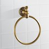 Leyden Brass Towel Ring, Antique Retro Round Towel Holder, Wall Mounted Bath Hand Towel Rack Rail Bathroom Hardware Classical Ancient Wave Pattern Base