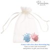 Parcelona French Glossy Square Very Small 1 1/2" Set of 2 Hair Claw Clips Strong Grip Celluloid Acetate Quick Updos Non-slip Hair Clip for Women and Girls(Blush Pink-Blue)