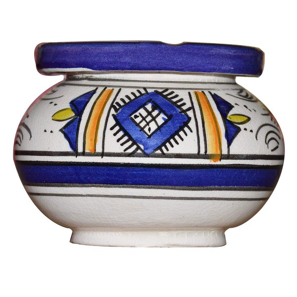 Ceramic Ashtrays Hand Made Moroccan smokeless Ceramic Vivid Colors Medium