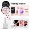 Gellen Solid Nail Glue Gel Kit, 15g Gel Nail Glue and 8w Mini UV Light LED Lamp for Nail Cured, Solid Press on Nail Glue for Acrylic Fake Nail Tips, Solid Gel Glue for Nails Salon Art DIY at Home