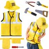 iPlay, iLearn Kids Construction Costumes, Toddler Worker Dress Up Clothes, Boys Pretend Builder Career Outfit, Halloween Role Play Toys, Tool Belt Vest Hat, Party Birthday Gift 3 4 5 6 Years Old Child