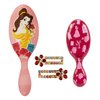 Wet Brush Original Detangler Brush Kit - Belle, Princess 4-Piece Set - All Hair Types - Ultra-Soft Bristles - for Women and Girls - 2 Brushes and 2 Clips