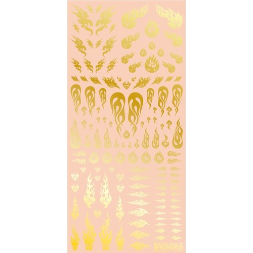 HiQ Parts Tattoo Decals 03 Decal for The Fire Gold 1 Pieces Plastic TTD-03-GLD