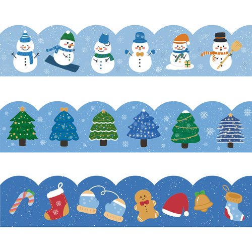59Ft Christmas Bulletin Board Borders, Borders Classroom Bulletin, Fadeless Bulletin Board Paper, Bulletin Board Trim, Christmas Bulletin Board Decorations, 3 Design 60 Pcs
