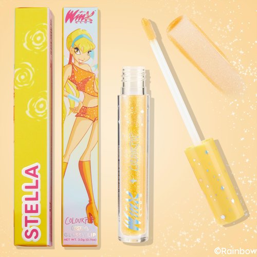 ColourPop Winx Club Ultra Glossy Lip Gloss - Hydrating, Sheer Orange Lip Gloss for Juicy, Fuller-Looking Lips - Formulated with Jojoba Oil to Moisturize & Nourish - Stella (0.11 oz)
