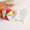 Toyvian 2pcs Miniature Chair Mini Beach Chair Sun Umbrella Cake Topper Micro Landscape Bonsai Dollhouse Decor for Aquarium Terrariums Decoration Cake Ornaments