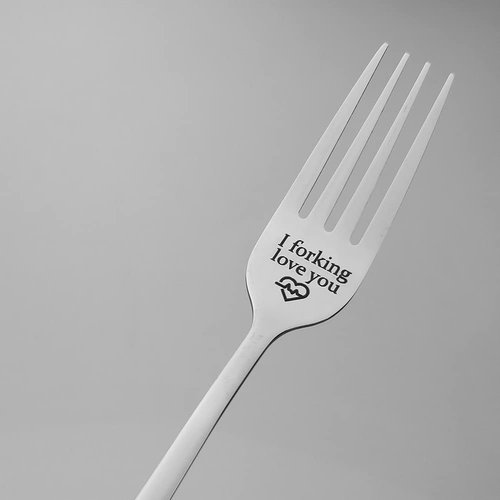Anniversary Christmas Gifts for Husband Girlfriend from Wife Boyfriend I Forking Love You Fork Gifts for Him Her Funny Birthday Gift Dessert Forks for Couple Hubby Fiance