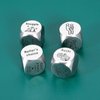 4PCS Date Night Dice Gifts for Boyfriend Girlfriend Valentines Day Gifts for Him Her 11th Anniversary Steel Gifts for Women Men 25th Wedding Anniversary Couple Games Exchange Dice Game Gag Christmas