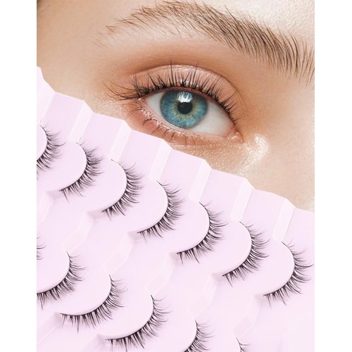 Natural Lashes Natural Eyelashes Natural Look Wispy Lashes Mink Lashes False Eyelashes Fake Eyelashes C Curl Lashes Strip Lashes Pure-01
