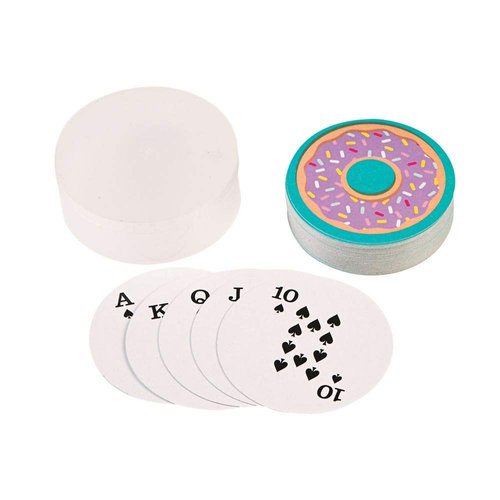Fun Express Donut Shaped Playing Cards (Set of 12 Decks) Party Favors