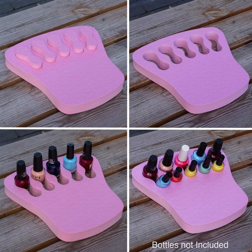 ButterFox Nail Polish Organizer Holder, Nail Art Manicure Hand Stand Rest Work Station (Pink)