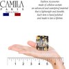 Camila Paris CP2008 Tokyo French Hair Side Comb 4 Piece Handmade Small, French Twist Decorative Hair Combs, Strong Hold Hair Comb Clips for Women, No Slip Styling Girls Hair Accessories Made in France