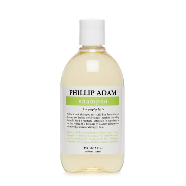 Phillip Adam Curly Hair Shampoo - Hydrating and Nourishing - For Curly, Dry and Damaged Hair - Sulfate Free and Paraben Free - 12 Fl Oz