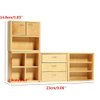 EatingBiting 1:12 Dollhouse Miniature Furniture Accessories Wooden Cabinet Cupboard Closet Various Styles of Furniture 4 Part Set Arbitrary Placement