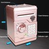 Qwifyu Piggy Bank for Boys Girls, 4 5 6 7 8 9 10 Year Old Girl Boy Birthday Gift Ideas, Electronic Password Money Saving Box ATM, Great Gift Safe Bank Toys for Kids (Rose Gold)