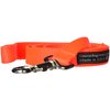 Small/Medium Neon Orange Nylon Webbing Dog Leash: 3/4" Wide, 4ft Length - Made in USA.
