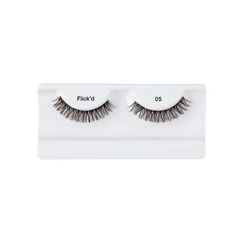 i-ENVY False Lashes Flick'd D-Curl Strip Lashes Volume Bouncy Natural Clear Band Cat Eye Dramatic Trendy Extensions Reusable Eye Lashes (05)