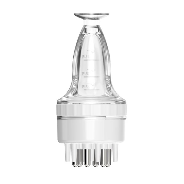 Scalp Massager Comb and Minoxidil Applicator Bottle for Hair Growth, Follicle Care and Thinning Hair Loss Treatment (White)