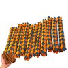 Bonka Bird Toys Pk 12 Halloween Finger Traps (5.50" x 0.75") Bird Foot Talon Craft Part Cage Toy, Conure, African Grey, Pionus, and Similar (2541 Orange)
