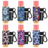 6 Pack Compact Clip-On Chapstick Holder Premium Release Clip Neoprene Sleeve with Clip Fits Most Standard Lip Balm