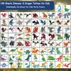 CHARLENT 148 PCS Dinosaur and Dragon Temporary Tattoos for Kids - Dragon Individually Tattoos for Boys Girls Dinosaur Birthday Party Favors Goodie Bag Fillers