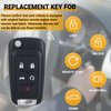 Car Key Fob Keyless Entry Remote Compatible with Chevy Cruze/Camaro/Impala/Equinox/GMC Terrain/Buick Lacrosse 2010 2011 2012 2013 2014 2015 2016 2017 5 Buttons Key for OHT01060512 (2 Packs)