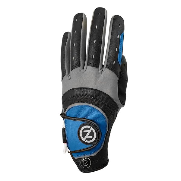 Zero Friction Men's Xtreme Cabretta Golf Glove, Universal Fit One Size, Black/Blue LH