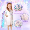 Princess Dress Up for Girls 4-6, Mermaid Toddler Toys for Ages 3-8, 8 Pcs Shiny Sequin Princess Cape Set Kids Toys, Princess Girl Toys for Easter Halloween Birthday Christmas Gifts Party Favors