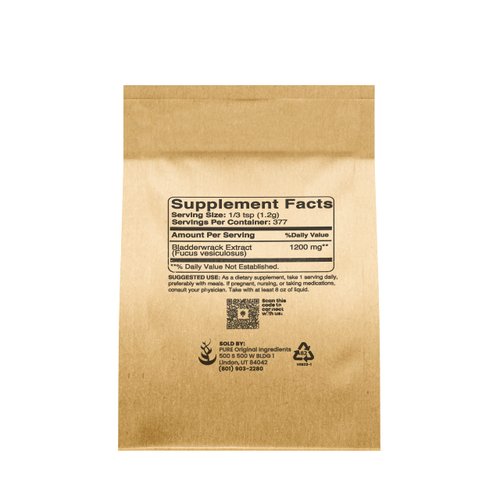 Pure Original Ingredients Bladderwrack Powder (1lb) Fucus Vesiculosus, Herbal Supplement