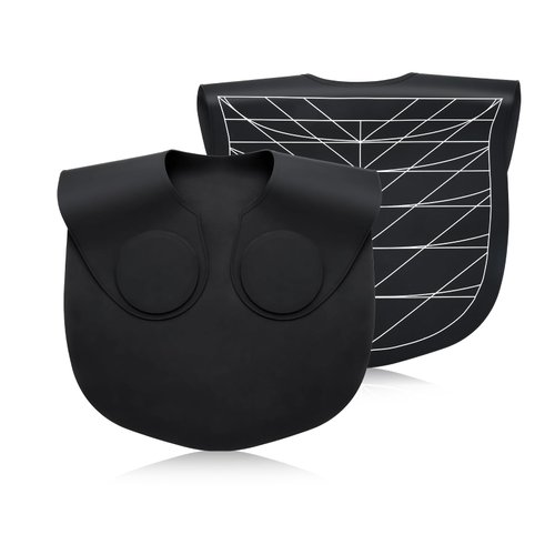 FaHaner 2 Pcs Hair Cutting Collar Weighted Front Barber Silicone Neck Guard Waterproof Cutting Collar Hair Stylist with Guidelines Hair Cutting Mat for Barber Shop Salon Hairdressing (Black)