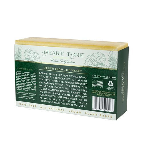 Heart Tone Botanicals Cold Processed Bar Soap | Made With Organic Coconut, Olive, and Sunflower Oils | Nourishing | Great For Sensitive Skin (Aloe)