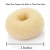 Beaute Galleria Hair Donut Bun Maker Ring Style Mesh Chignon Ballet Sock Bun (Mini, Beige/Blonde)