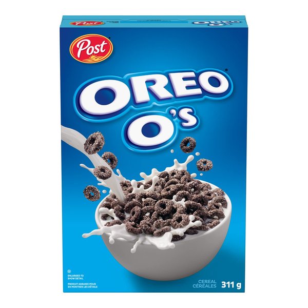 Post Oreo O's Breakfast Cereal Sweetened Corn and Oat Cereal, 11 Ounce