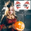 Face Gems, Face Jewels - Self Adhesive- Face Glitter Jewel Tattoo Sticker Festival Gems Rave Party Body MakeUp Rhinestone Gems for Eyes Face Body, face gems for festivals, Halloween (RED 71)