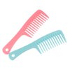 3Pcs Plastic Wide Tooth Curly Hair Comb, Wide Toothed Comb Massage Comb Salon Dyeing Styling Tools