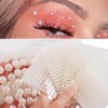 Face Gems Eye Hair Jewels Stick on Makeup Rhinestones White Pearl Self Adhesive for Women Festival Accessories Nail Art DIY Decoration Kits 4 Sheets