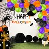 PheiLa 50 Pcs 12 Inch Halloween Balloons Halloween Decorations Orange Black Purple Green Confetti Balloons for Halloween Trick or Treat Party Spooky Ghost Party Bar Birthday Graduation Decoration