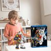 Space Astronaut Toy Collectible Astronaut Toy with Display Stand, Creative Space Exploration Astronaut Building Kit Gifts for Adults Space Astronaut Toy Space Toys （663 Pieces）