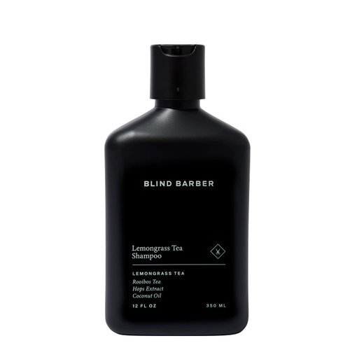 Blind Barber Lemongrass Tea Minty Scent Men's Sulfate-Free Deep Cleansing Hair Thickening Shampoo - Hair Wash Removes Build-Up (12 Oz)