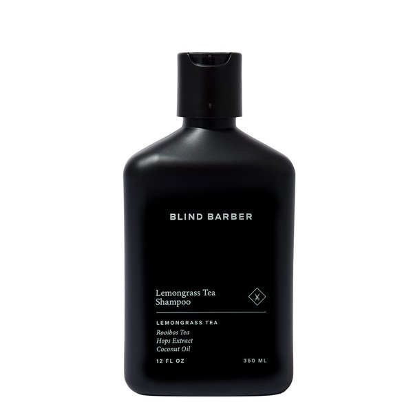 Blind Barber Lemongrass Tea Minty Scent Men's Sulfate-Free Deep Cleansing Hair Thickening Shampoo - Hair Wash Removes Build-Up (12 Oz)