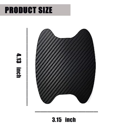 Yumfugu Pack-8 Car Door Protection Kit, Door Handle Scratch-Proof Stickers, Carbon Fiber Door Bowl Protector, Universal for Most Cars, Trucks and Vans (Black)